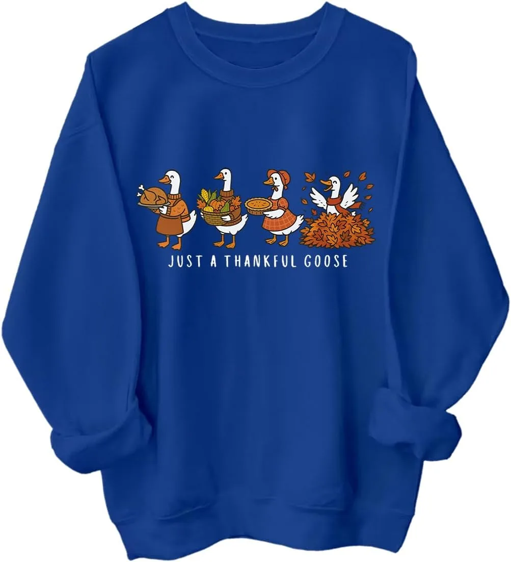 

Толстовка Just a Thankful Goose с принтом