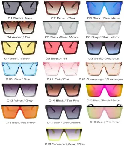 

Женские классические квадратные солнцезащитные очки с плоской верхней частью, фиолетовым зеркальным покрытием, защита от ультрафиолета UV400 MTZJH, Champagne