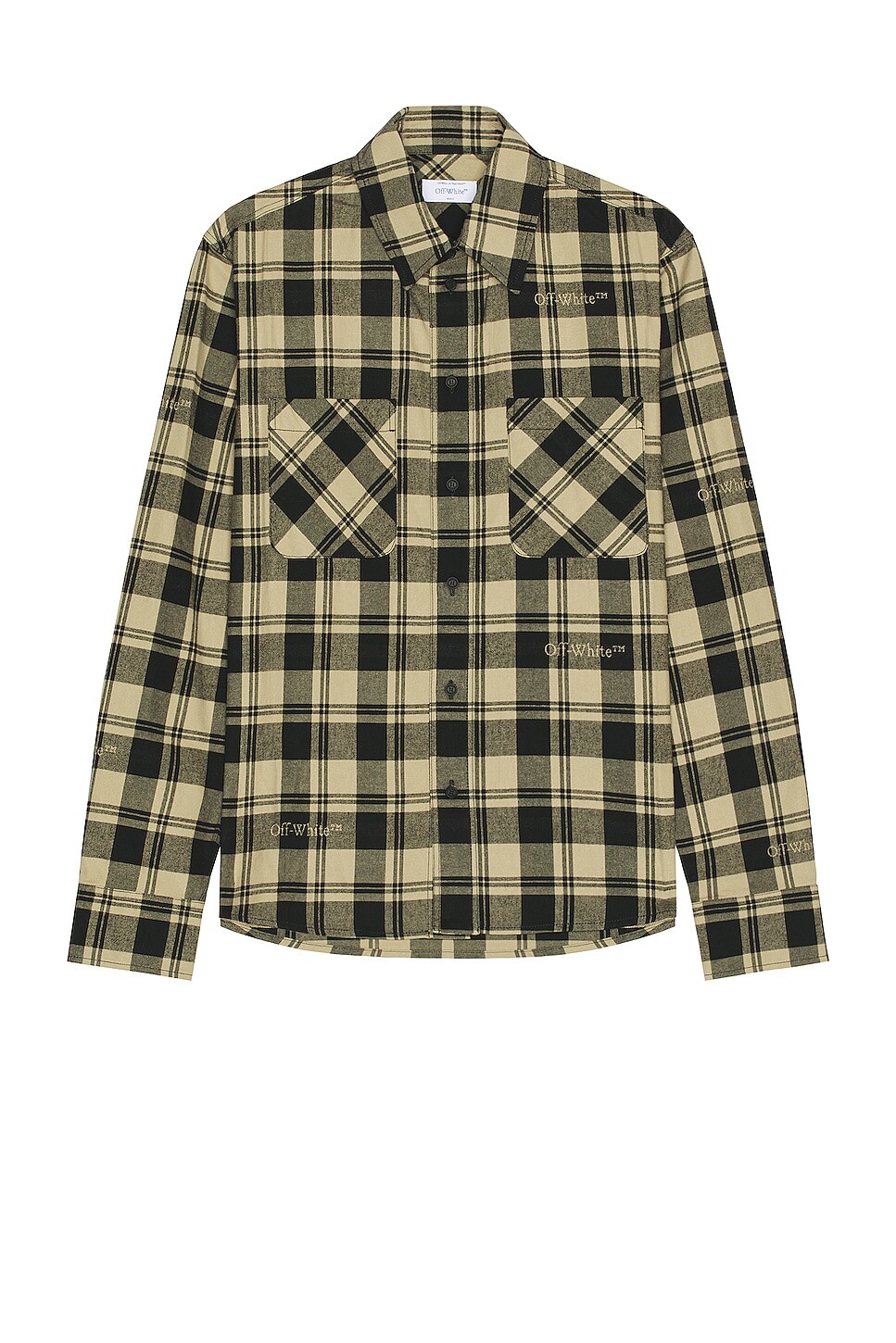 

Рубашка OFF-WHITE Check Flannel, черный