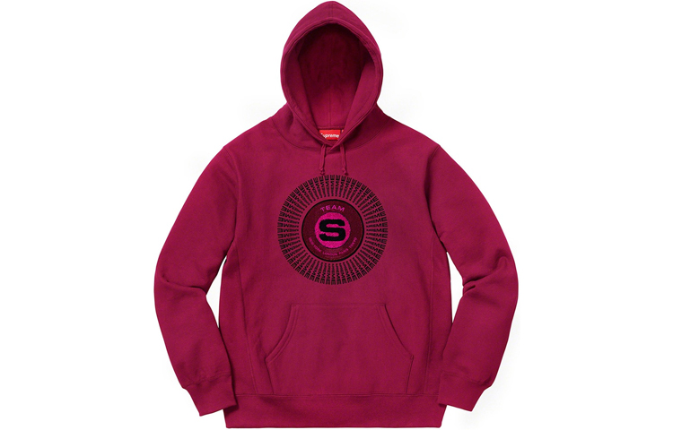 

Толстовка с капюшоном Supreme с аппликацией из синели, экрю