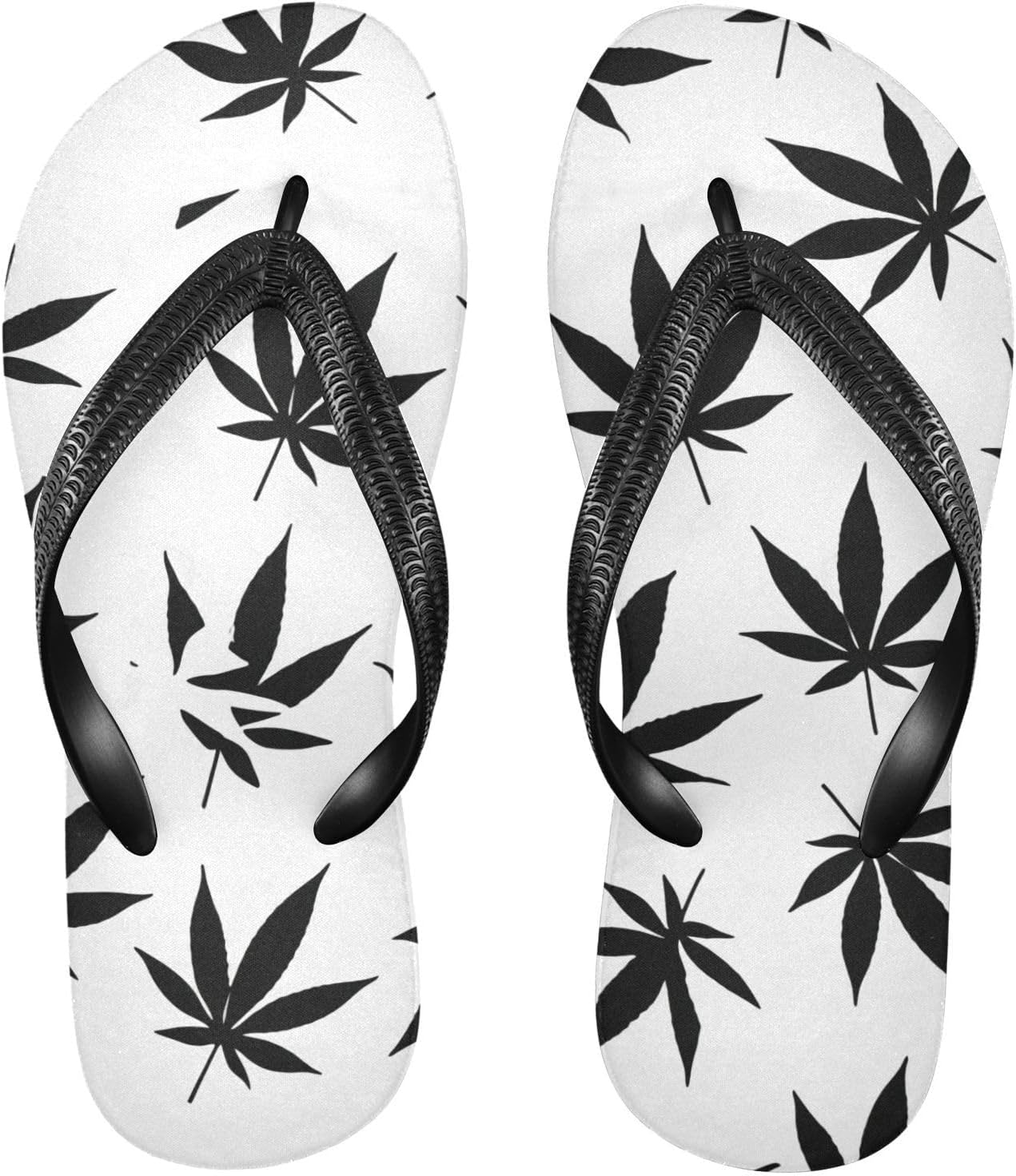 

Летние шлепанцы на пляж с листьями, белые вьетнамки, резиновые нескользящие тапочки для женщин и мужчин Sinestour