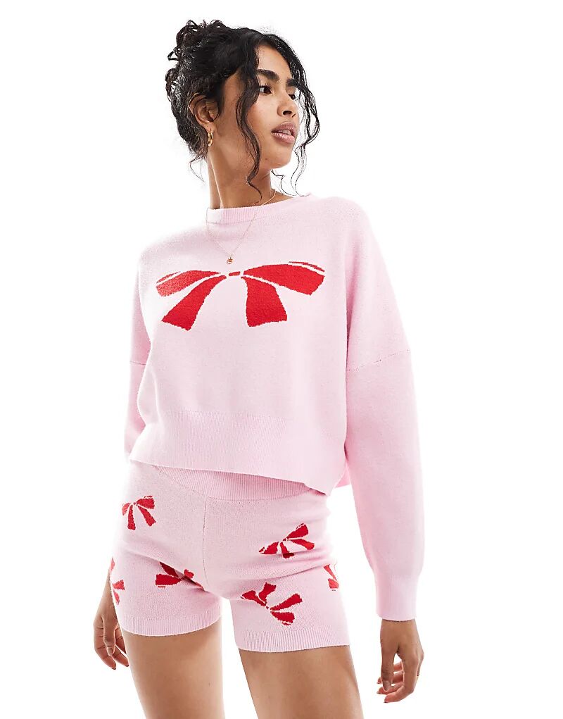 

Новинка: вязаный джемпер Cotton On в клетчатом банте Cotton On