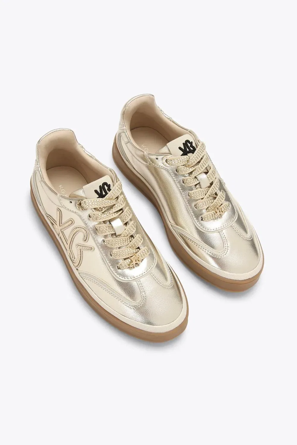 Кроссовки металлик гольд Kg Kurt Geiger, золотой — фото 2