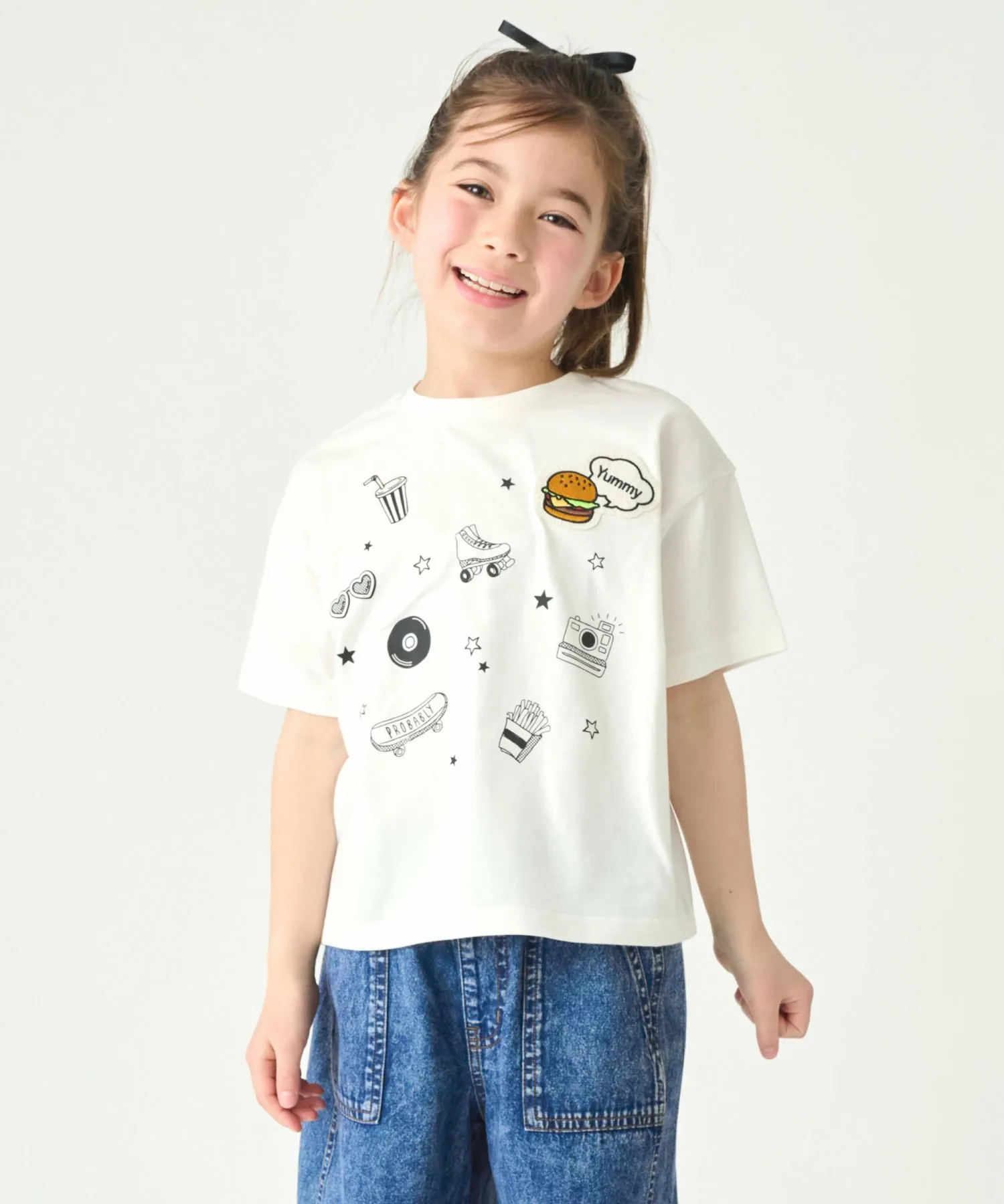Футболка с коротким рукавом и нашивкой Ever Closet, off white