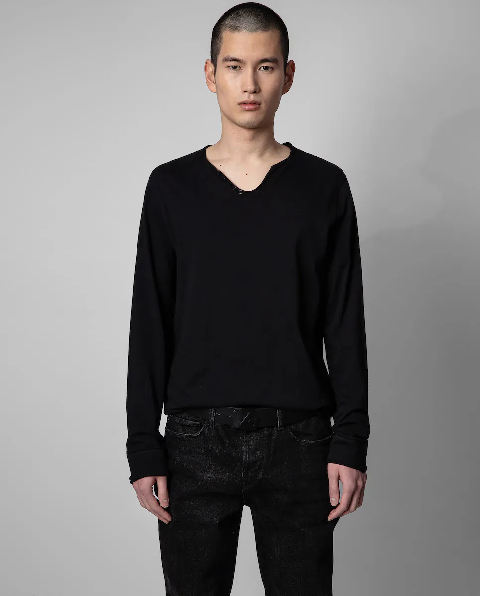 

Tunisien Monastir мужская футболка с длинным рукавом Zadig & Voltaire, чёрный