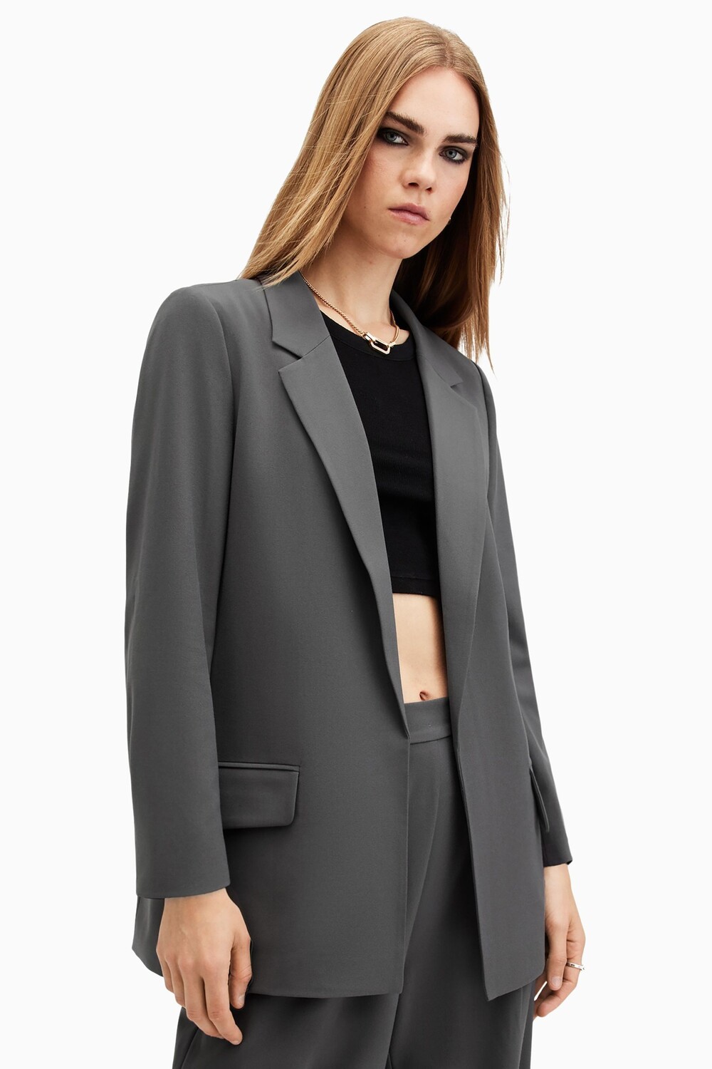

Allsaints aleida трехслойный блейзер All Saints, серый