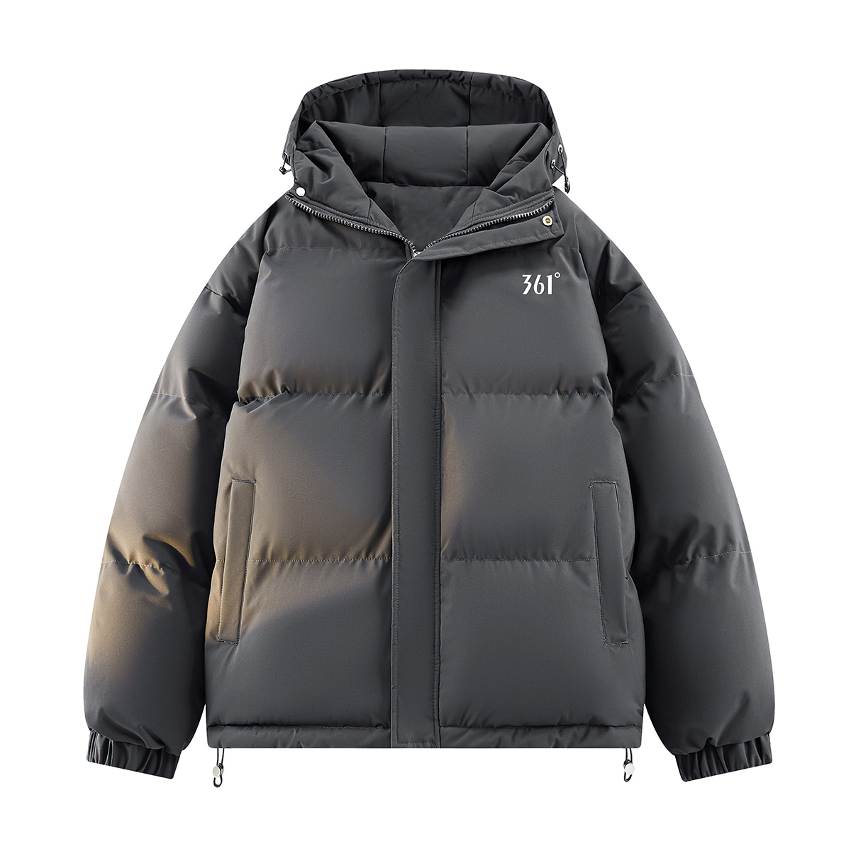 

361° Пуховик Unisex Meteorite Gray с капюшоном утепленный