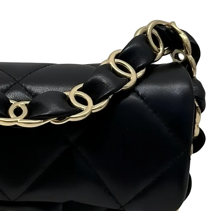 CHANEL Кожаная сумка через плечо, кроссбоди женская Black — фото 3