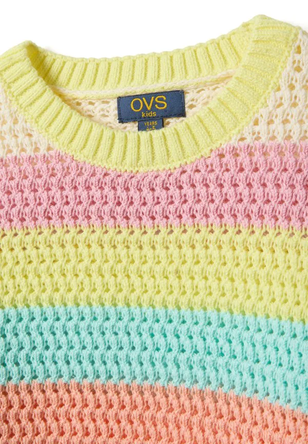 Джемпер в полоску стандартного кроя Ovs, Yellow/Pink — фото 3