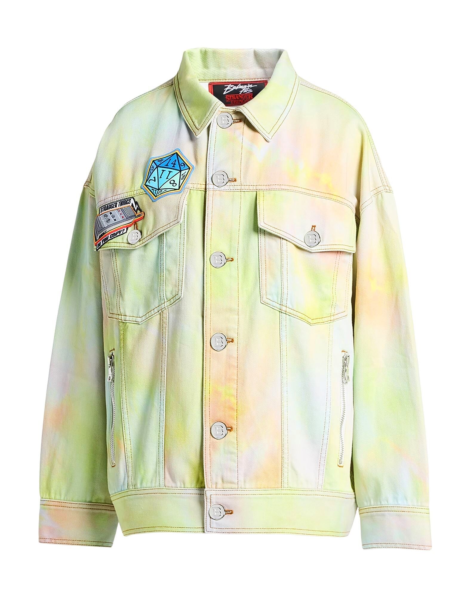

Джинсовая куртка X Stranger Things Balmain, светло-зеленый