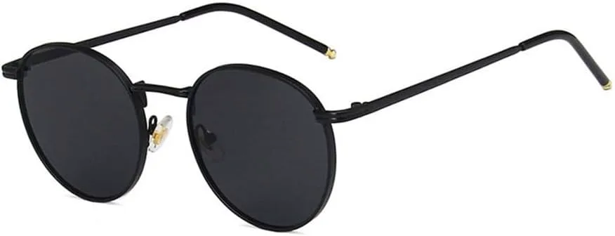 

Солнцезащитные очки для женщин и мужчин, круглые, в стиле хип-хоп, с металлической оправой, для активного отдыха, с защитой от УФ-излучения UV400 HCPIHF, 3