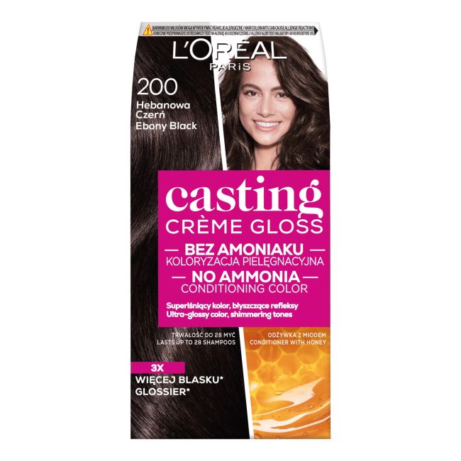 

L'Oreal кастинг краска для волос L'oreal Paris, цвет 200 ebony black