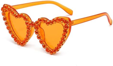 

Модные солнцезащитные очки в оправе с блестящими стразами в форме сердца, защита от ультрафиолета UV400, ретро-стиль, «кошачий глаз», очки для пляжной вечеринки MTZJH, C-03