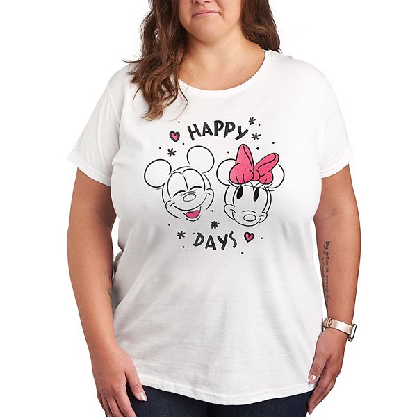 

Футболка с принтом Mickey & Minnie Mouse Happy Days, размер plus size Disney, White, Белый, Футболка с принтом Mickey & Minnie Mouse Happy Days, размер plus size Disney, White