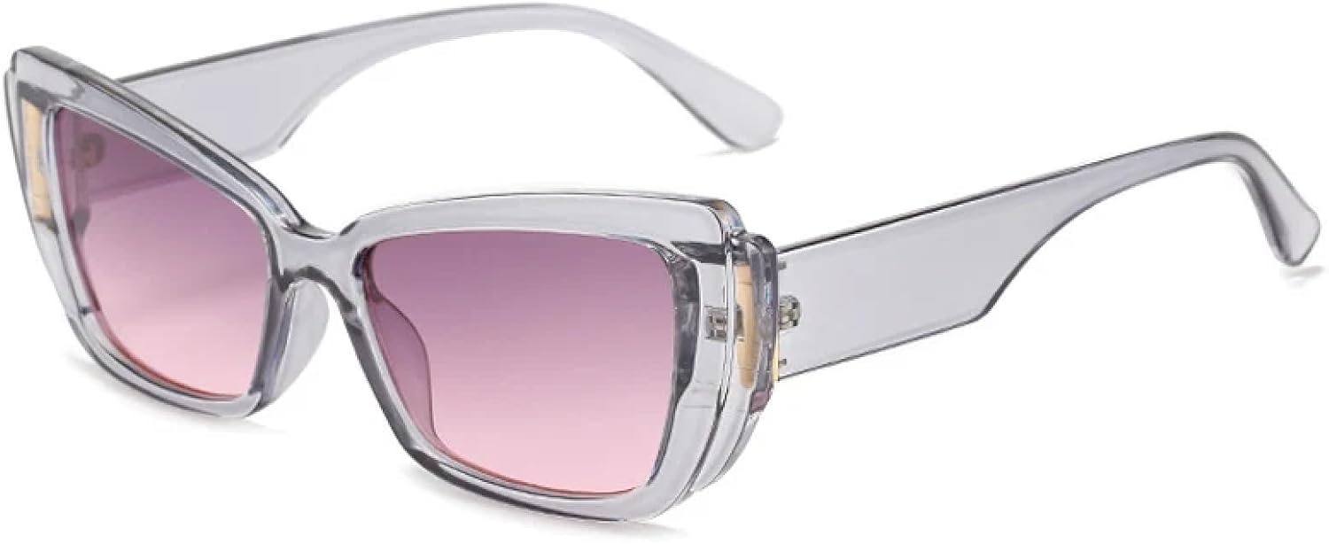 

Ретро-солнцезащитные очки «кошачий глаз» для женщин и мужчин, модные, классические, роскошные, трендовые, для активного отдыха, путешествий, вождения, защита от УФ-излучения UV400 TKKTLLT, Gray Purple Pink