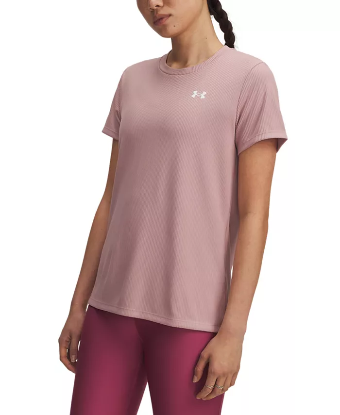 

Женская футболка UA Tech Rib с коротким рукавом Under Armour, розовый