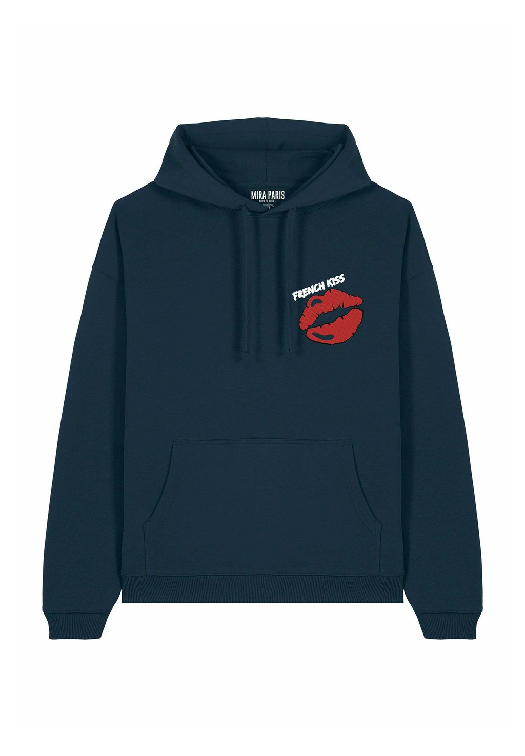 

Толстовка FRENCH KISS EMBROIDERY UNISEX - Hoodie Mira Paris, сине-серый