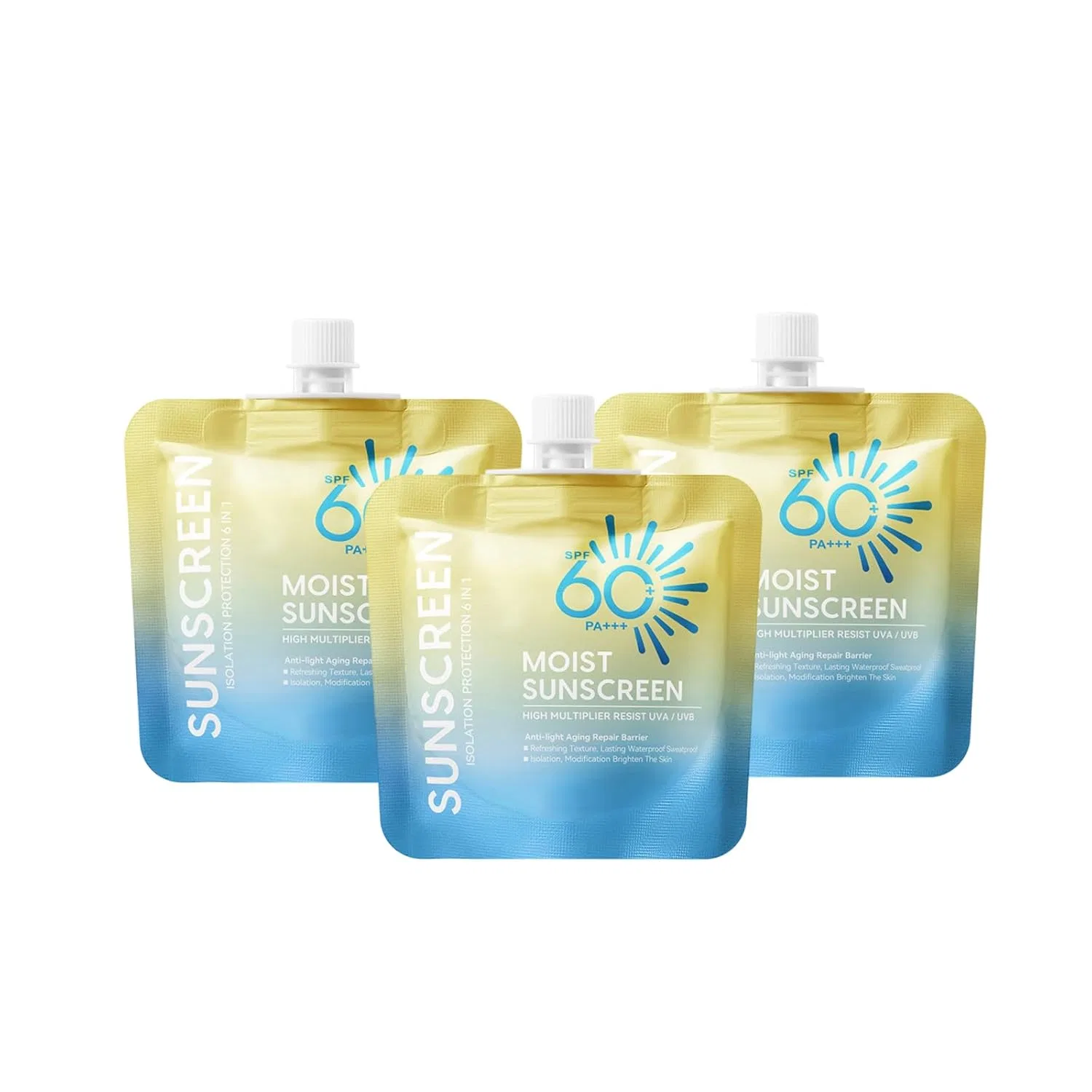 Увлажняющий солнцезащитный крем SPF 60 в дорожном формате (30 г) Generisch, 3Pc