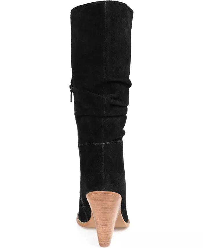 Женские сапоги Syrinn Slouch Cone Heel Mid Shaft Dress Boots Journee Signature, черный — фото 3