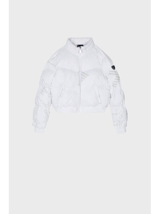 

Пуховик regular fit Ea7 Emporio Armani, белый