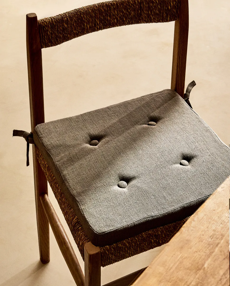 

Льняная подушка на сиденье Zara Home, серый