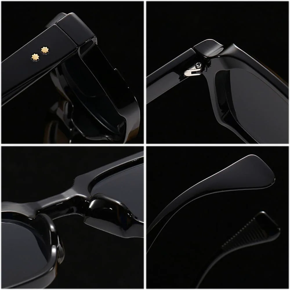 

Популярные модные квадратные женские солнцезащитные очки в винтажном панк-стиле, градиентные очки для мужчин, солнцезащитные очки с заклепками WNCKSQ, Black Gray