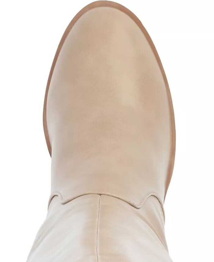 Женские сапоги Romilly Wide Width Wide с круглым носком и блочным каблуком, до колена Journee Collection, коричневый/бежевый — фото 4