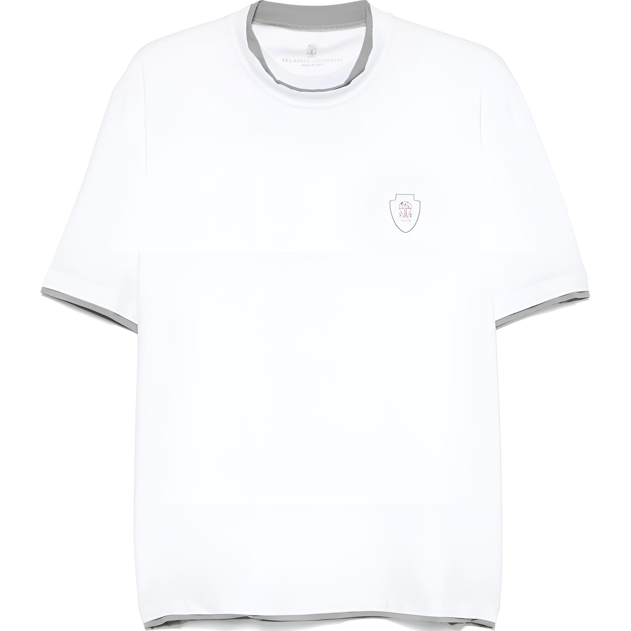 

Футболка с многослойными деталями Brunello Cucinelli, белый