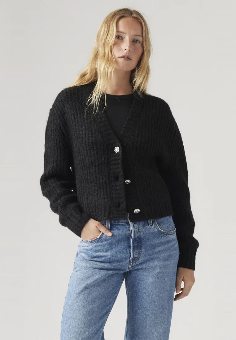 Кардиган женский, фэр-айл узор, модель Gala Fairisle, Levi's, черный