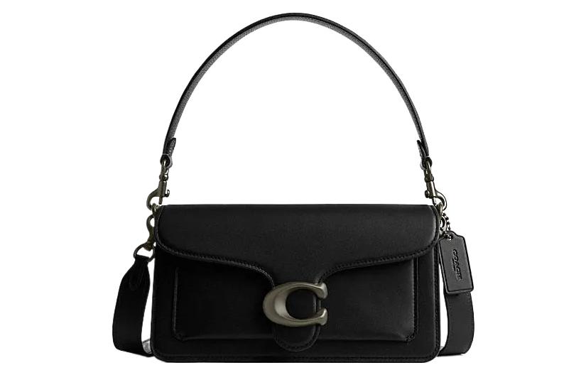 

Сумка через плечо Tabby Cow Leather Portable Crossbody Bag женская черная COACH