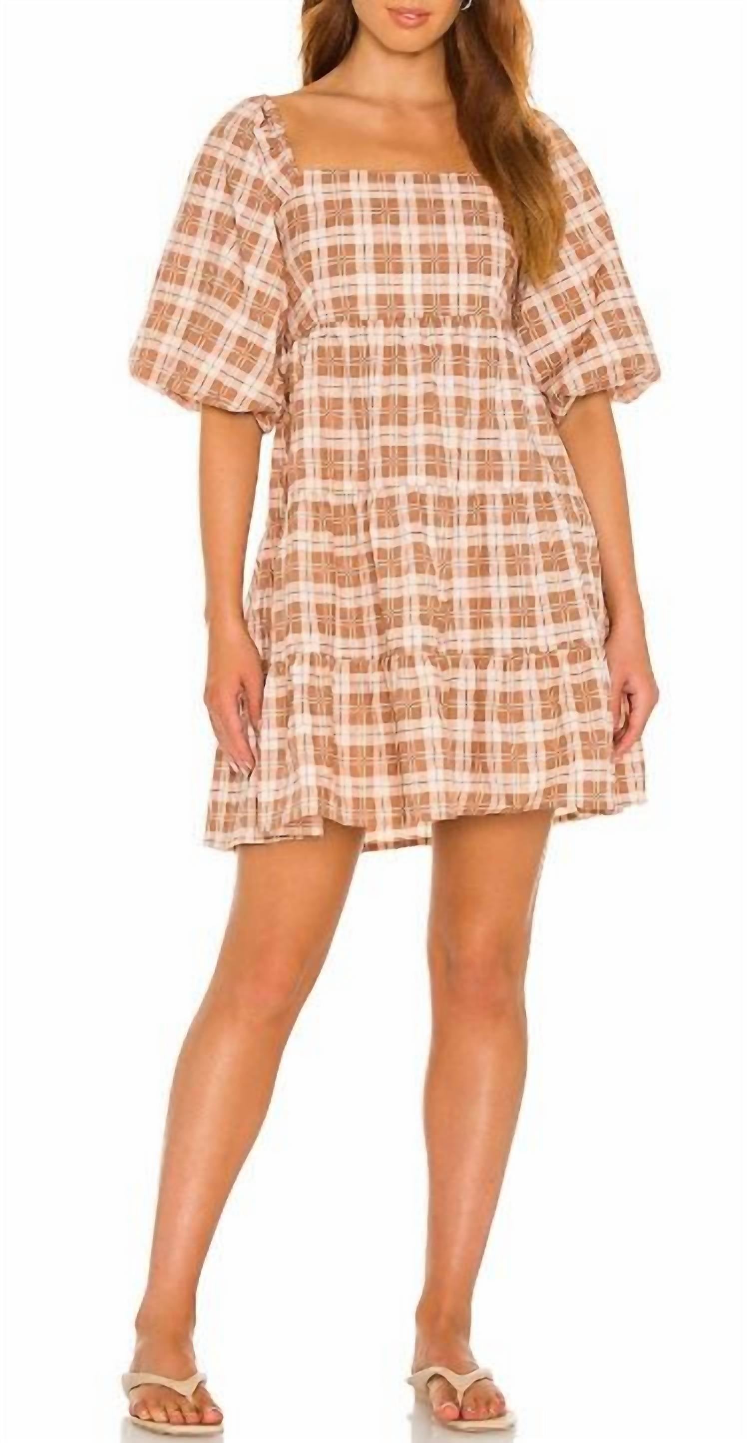 

Мини-платье Eryn в клетку Lori Check FAITHFULL THE BRAND, цвет lori check print