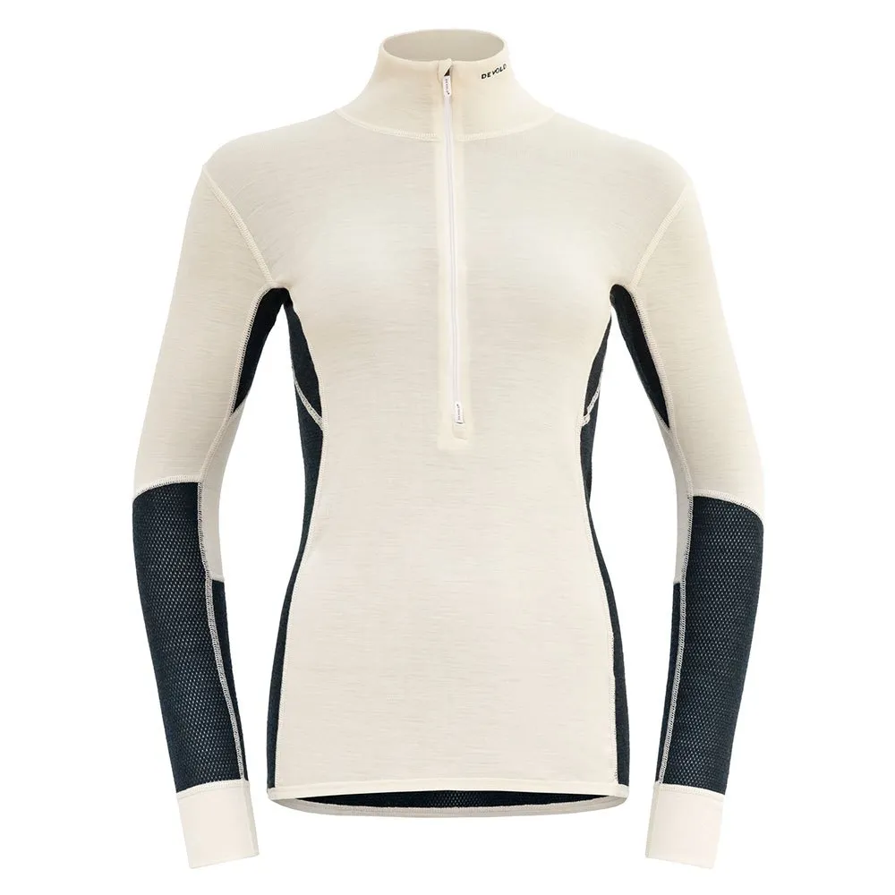 

Лонгслив DEVOLD OF NORWAY Wool Mesh 190 half zip, белый