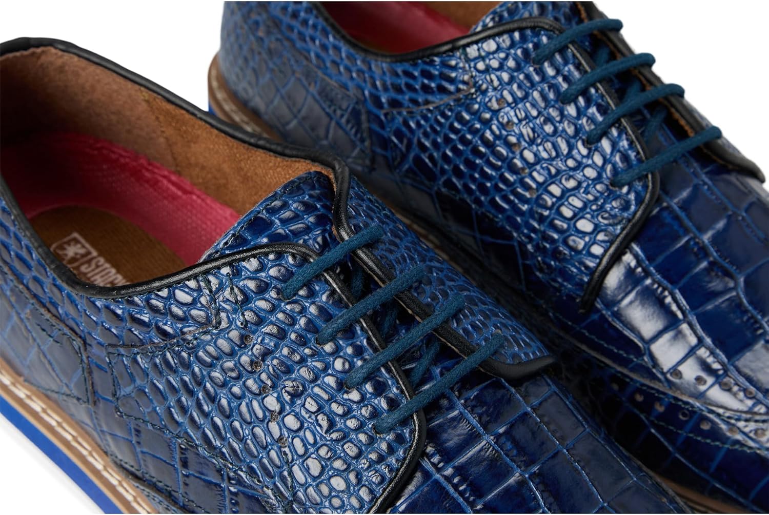 Мужские оксфорды Stacy Adams Alario Wingtip, синий — фото 2