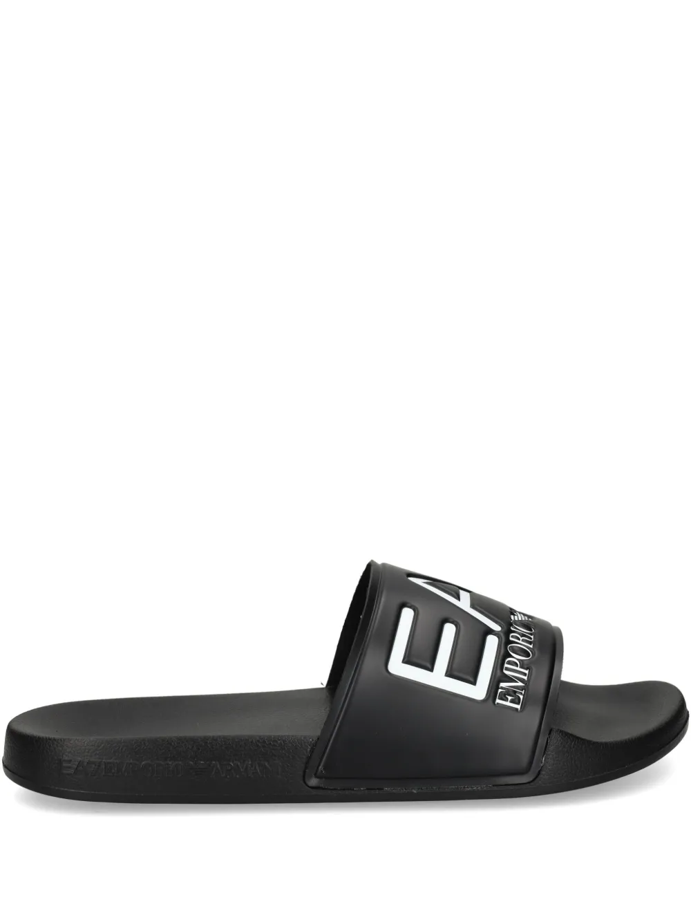 

Шлепанцы с тиснением Ea7 Emporio Armani, черный