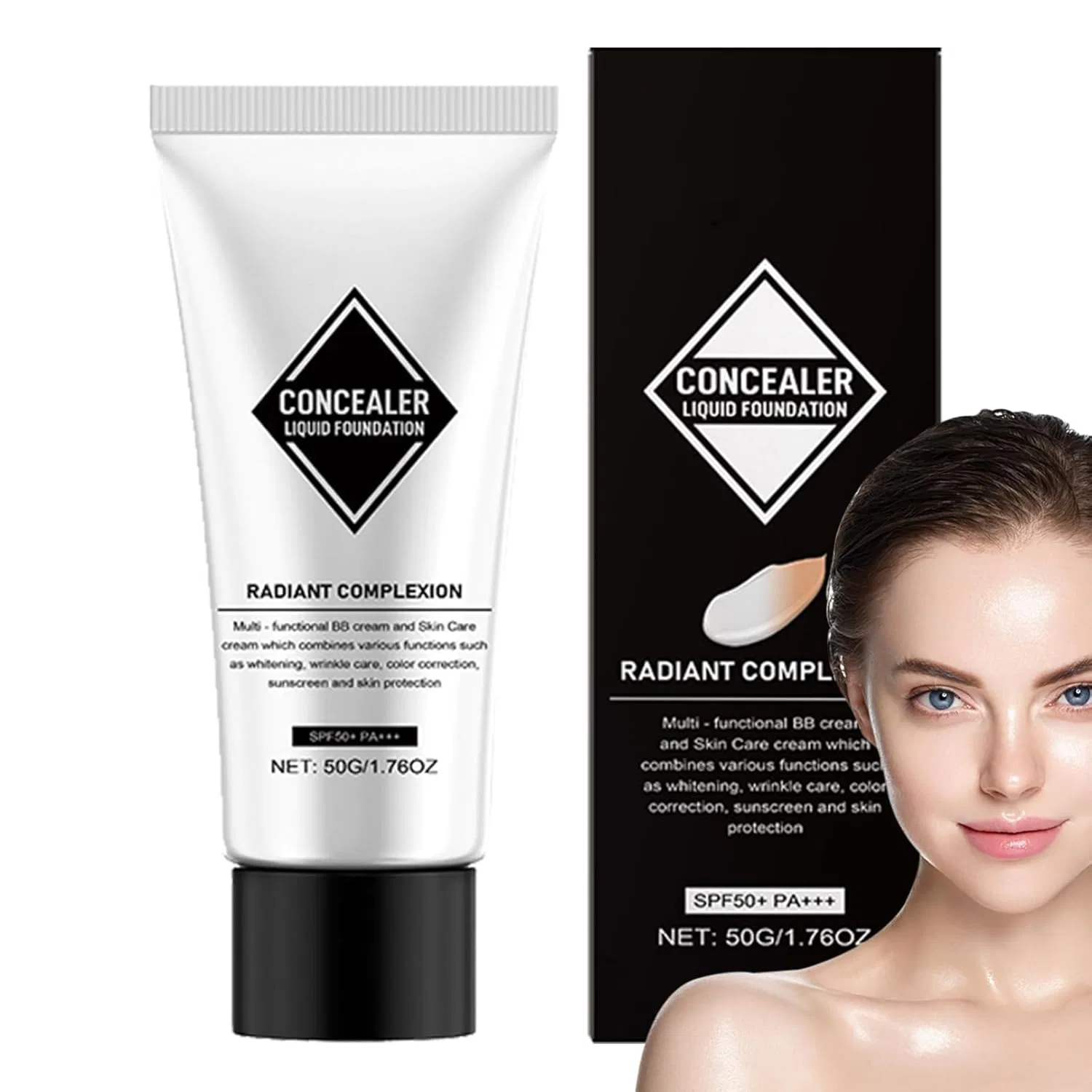 Тональная основа с полным покрытием и SPF 50+ Generisch