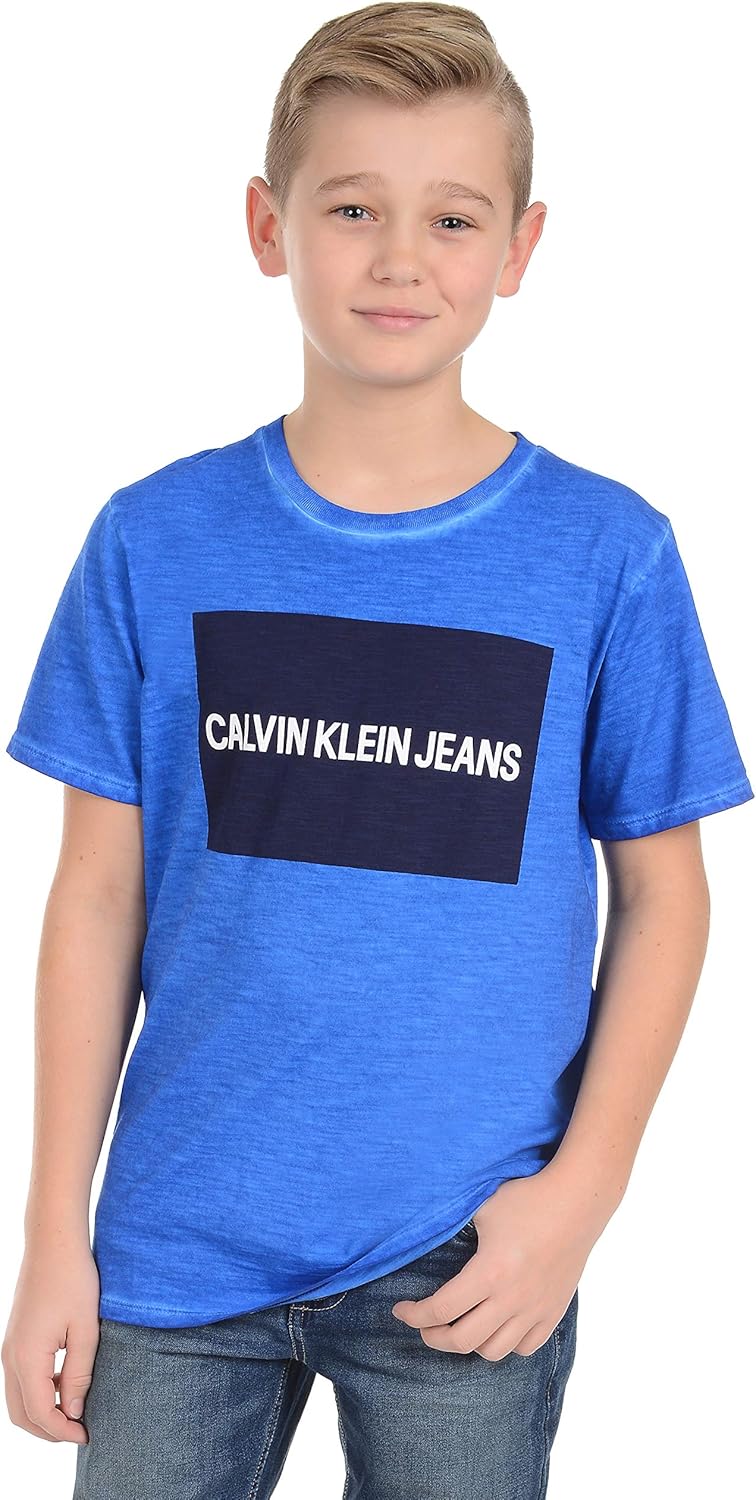 Спортивная футболка Calvin Klein Boys Pull-On Tech Stretch Twill, Washed Prince Blue — фото 2