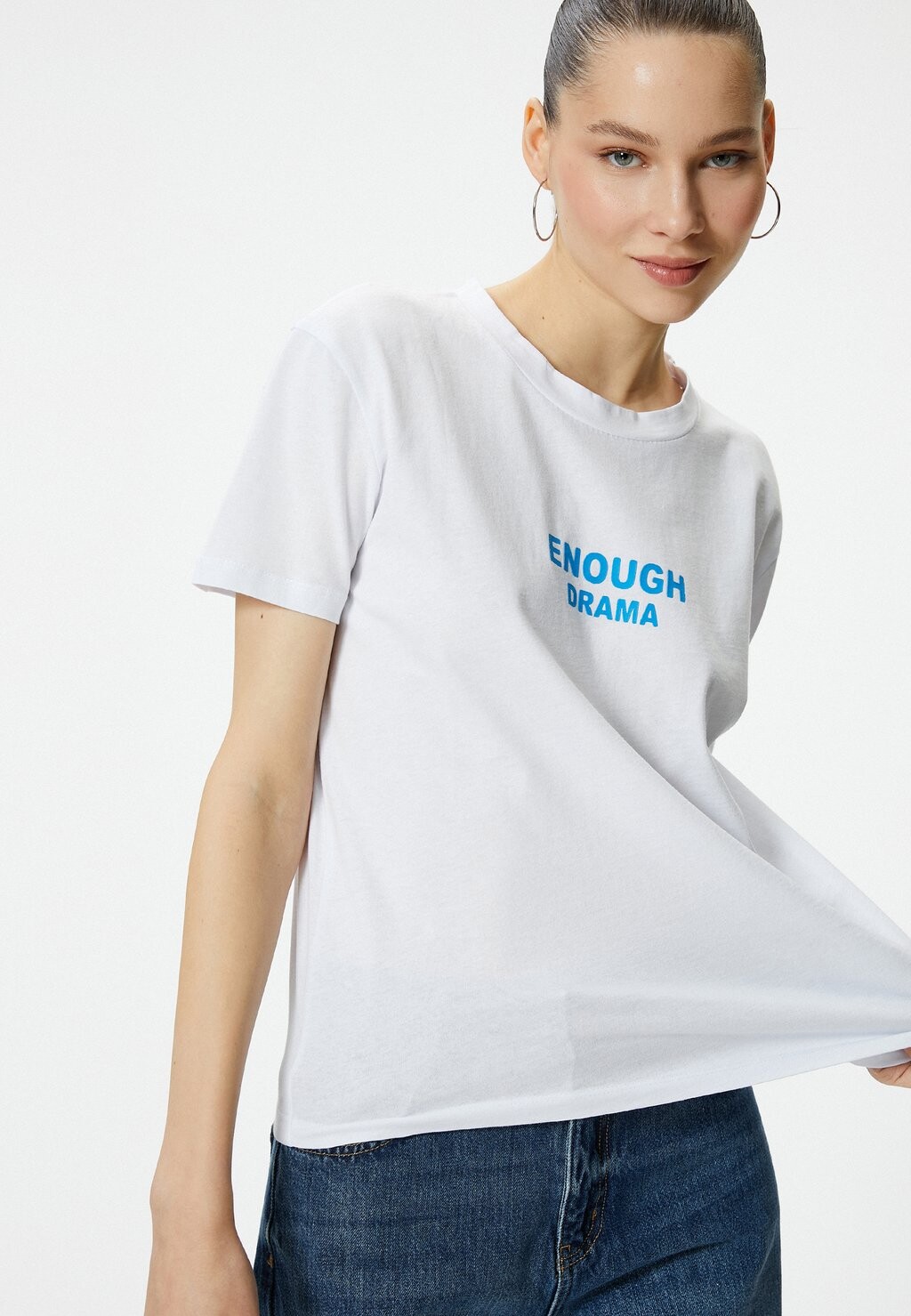 

Футболка с принтом SHORT SLEEVE Koton, белый