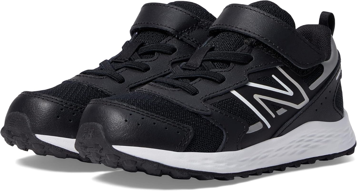 Кроссовки New Balance детские унисекс Fresh Foam 650 V1 с эластичными шнурками и верхней застежкой, белый/черный — фото 2