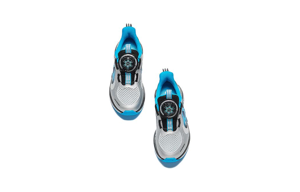 Износостойкие дышащие низкие детские кроссовки для беска Silver Blue Black дошкольные Antakids — фото 4