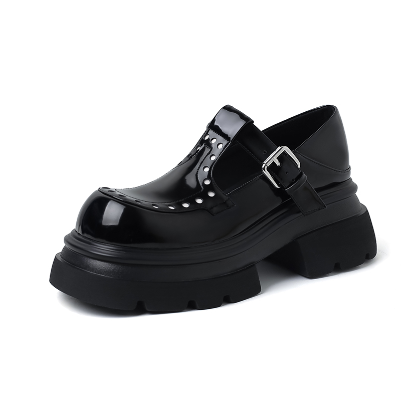 Туфли Мэри Джейн на массивном каблуке для женщин Yeezyy Reezy, Black