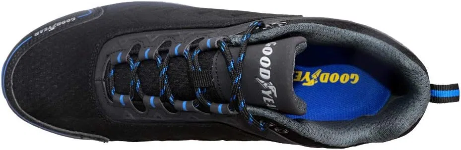 Мужская рабочая одежда Goodyear, спортивная водостойкая композитная защитная футболка без металлических вставок и промежуточная подошва, рабочие защитные кроссовки S1P SRA HRO goodyear wiper blades, Black Blue — фото 4
