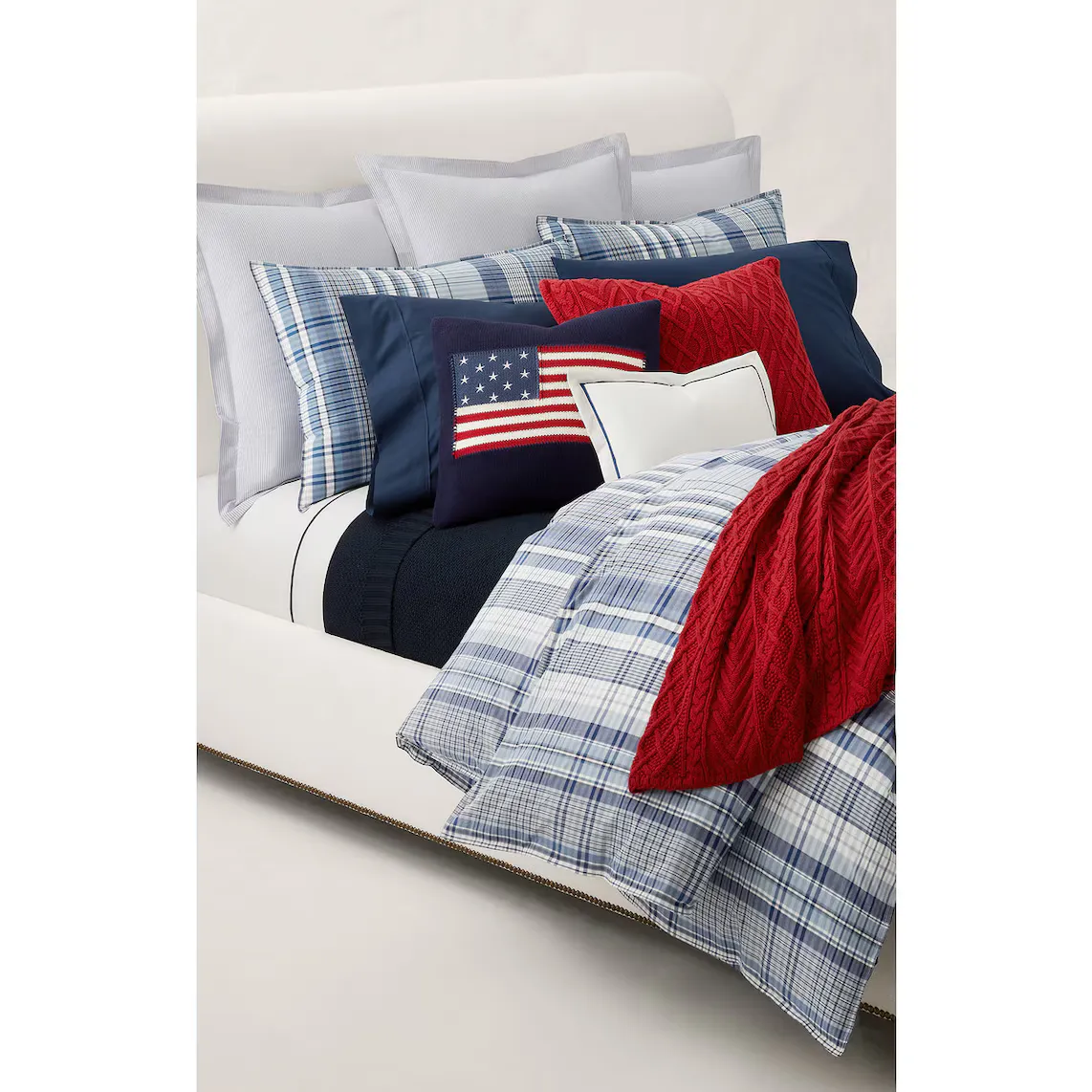 

Пододеяльник Summer Hill Ralph Lauren Home из хлопкового перкаля, синий