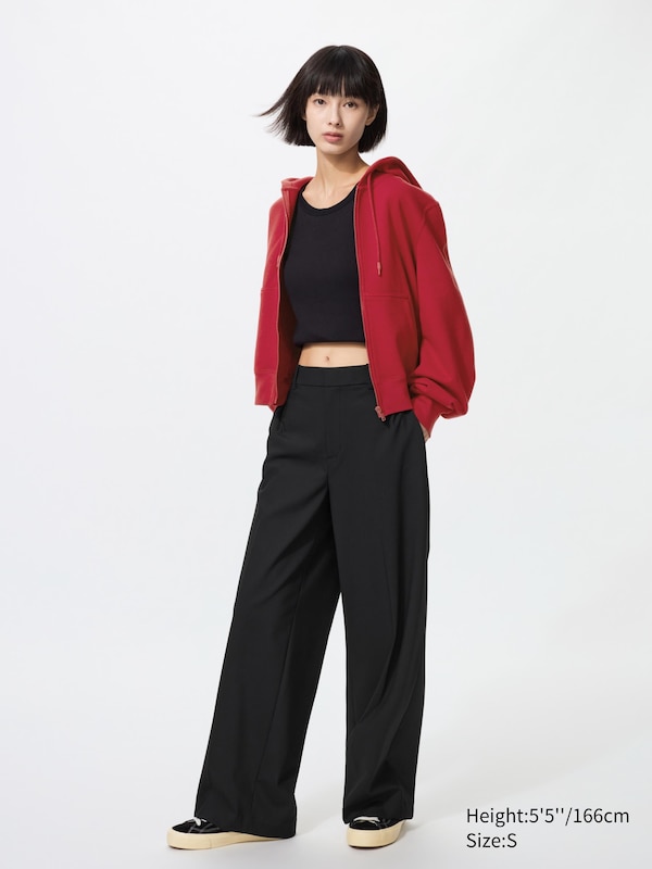 

Широкие классические брюки Uniqlo, 09 black