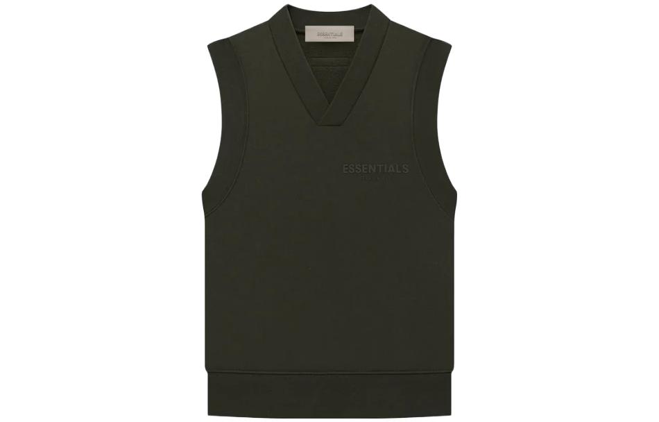

Fear Of God Essentials SS23 Женский жилет с V-образным вырезом, черный, спортивный, женский, светло-черный