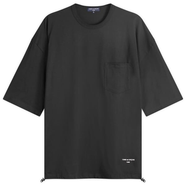 

Футболка из плотной ткани с карманом на шнурке Comme Des Garçons Homme, черный