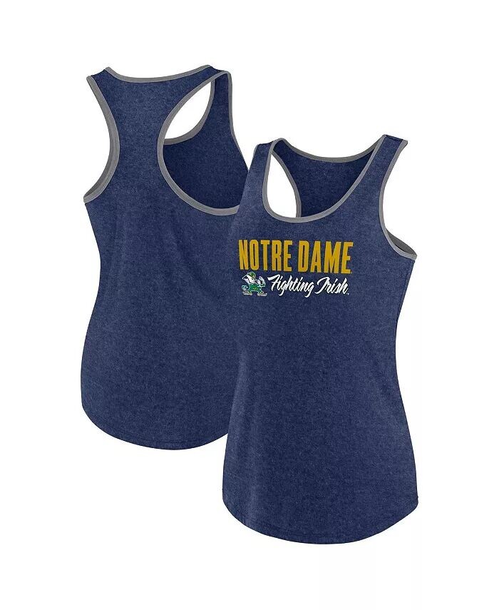

Женская майка-борцовка Heather Navy Notre Dame Fighting Irish Fuel Fanatics