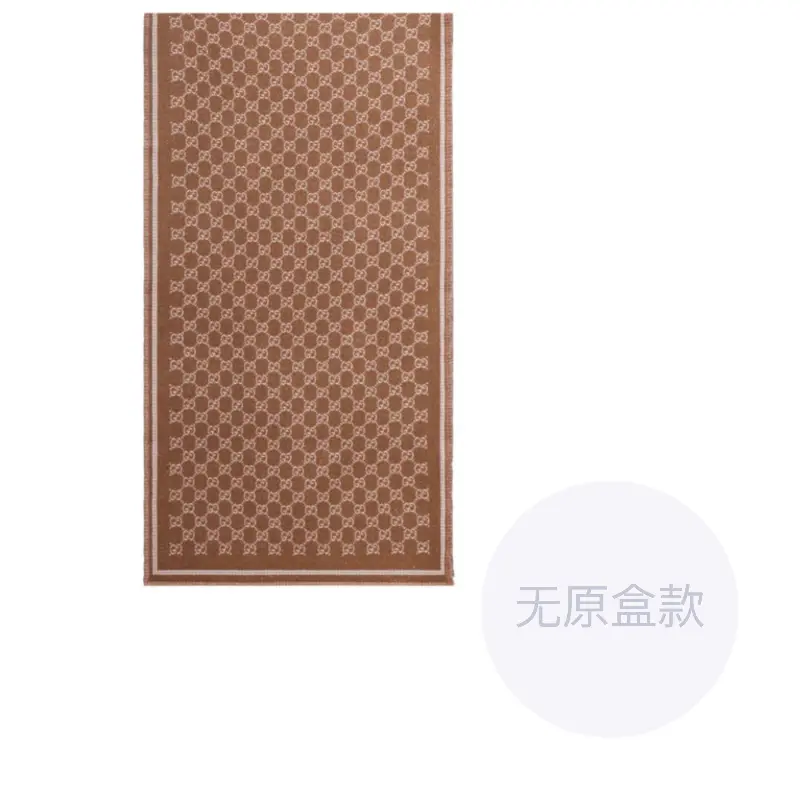 

GUCCI Шерстяной шарф Gg, Brown Pink