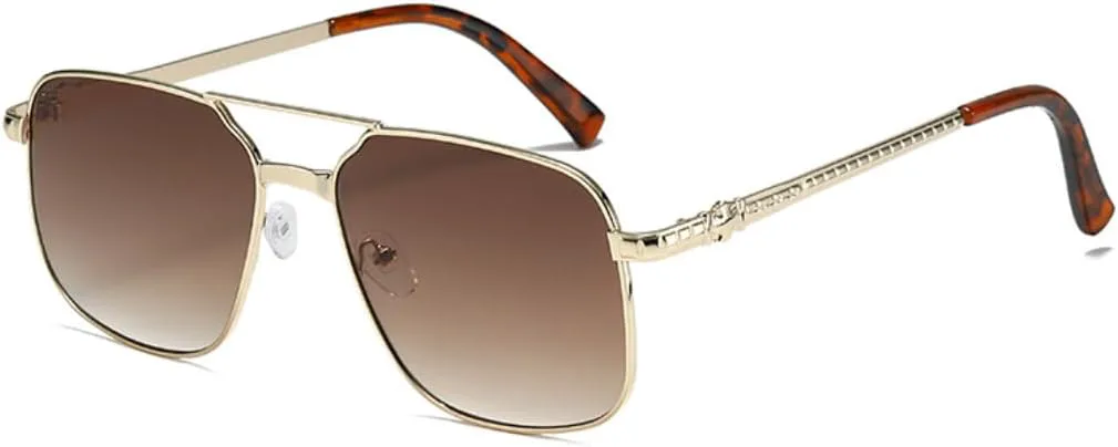 

Женские солнцезащитные очки в металлической оправе желтого цвета с защитой от УФ-излучения UV400 для фестивалей, мужские винтажные очки с красными линзами VFDHN, 3