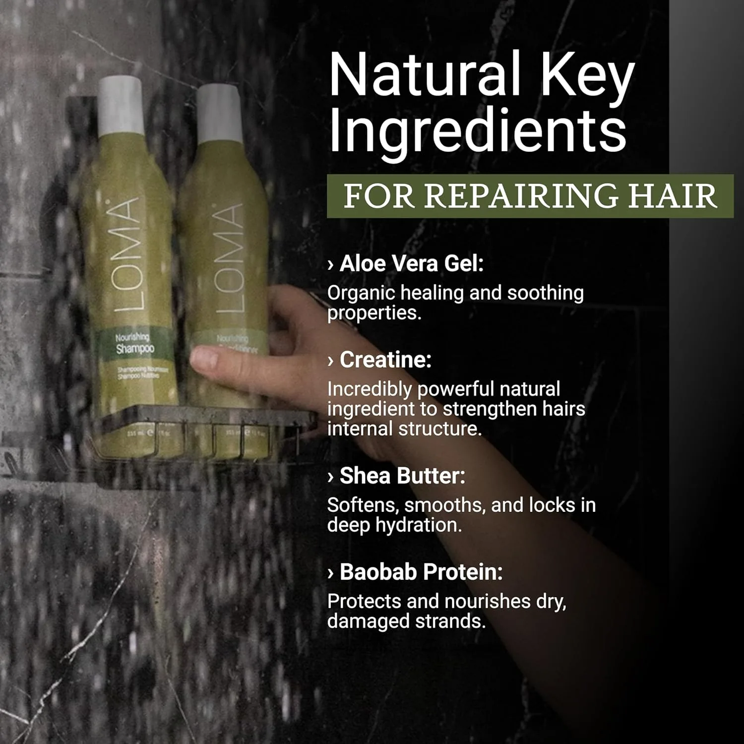Набор для ухода за волосами Loma Hair Care: питательный шампунь и кондиционер. 1000 мл (2 шт.) — фото 2