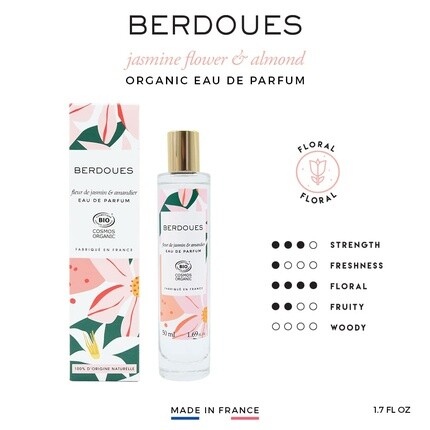 Berdoues Fleur De Jasmin & Amandier Organic Eau De Toilette 1.7 Fl.Oz. - Delicately Floral Scent With Sweet Almond, Jasmine & Musk — фото 2
